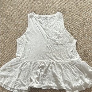 AE White Sleeveless Women's Tank Top